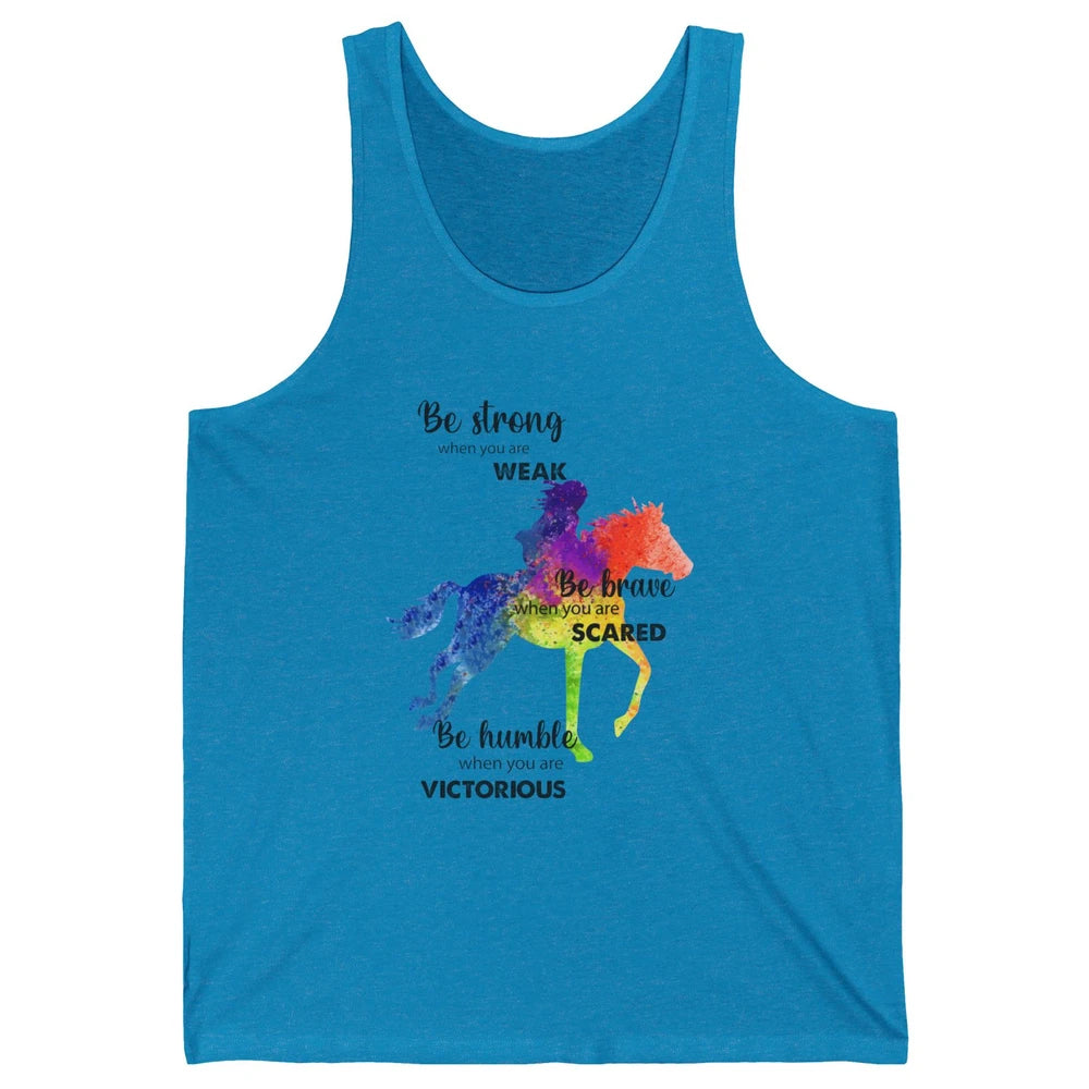 Retro Cowgirl Be Strong When You're Weak Western Country Unisex Jersey Tank