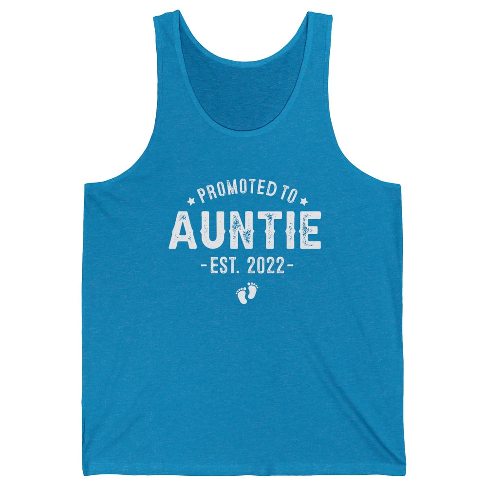 Promoted To Auntie Est 2022 Auntie To Be Pregnancy Reveal Unisex Jersey Tank