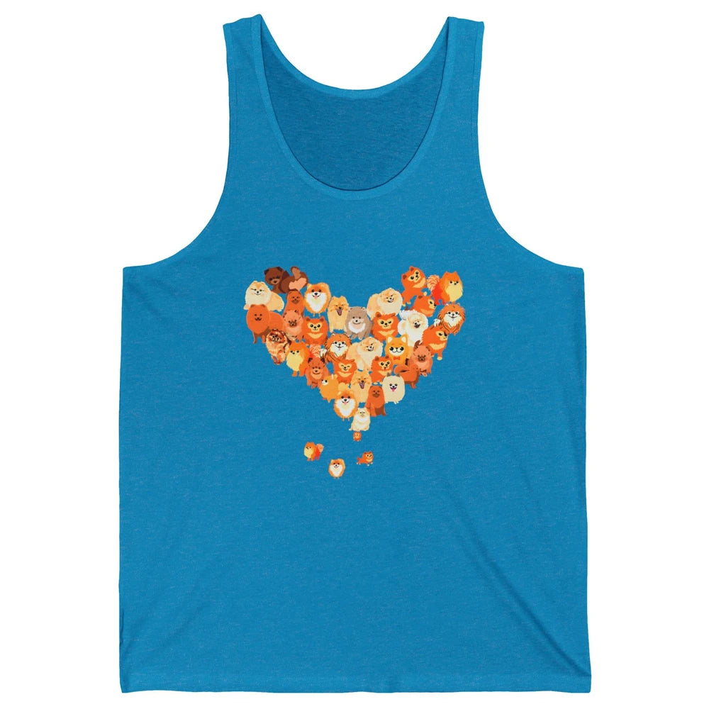 Pomeranian Heart Cute Pomeranian Dog Lovers Gift My Pet Love Unisex Jersey Tank