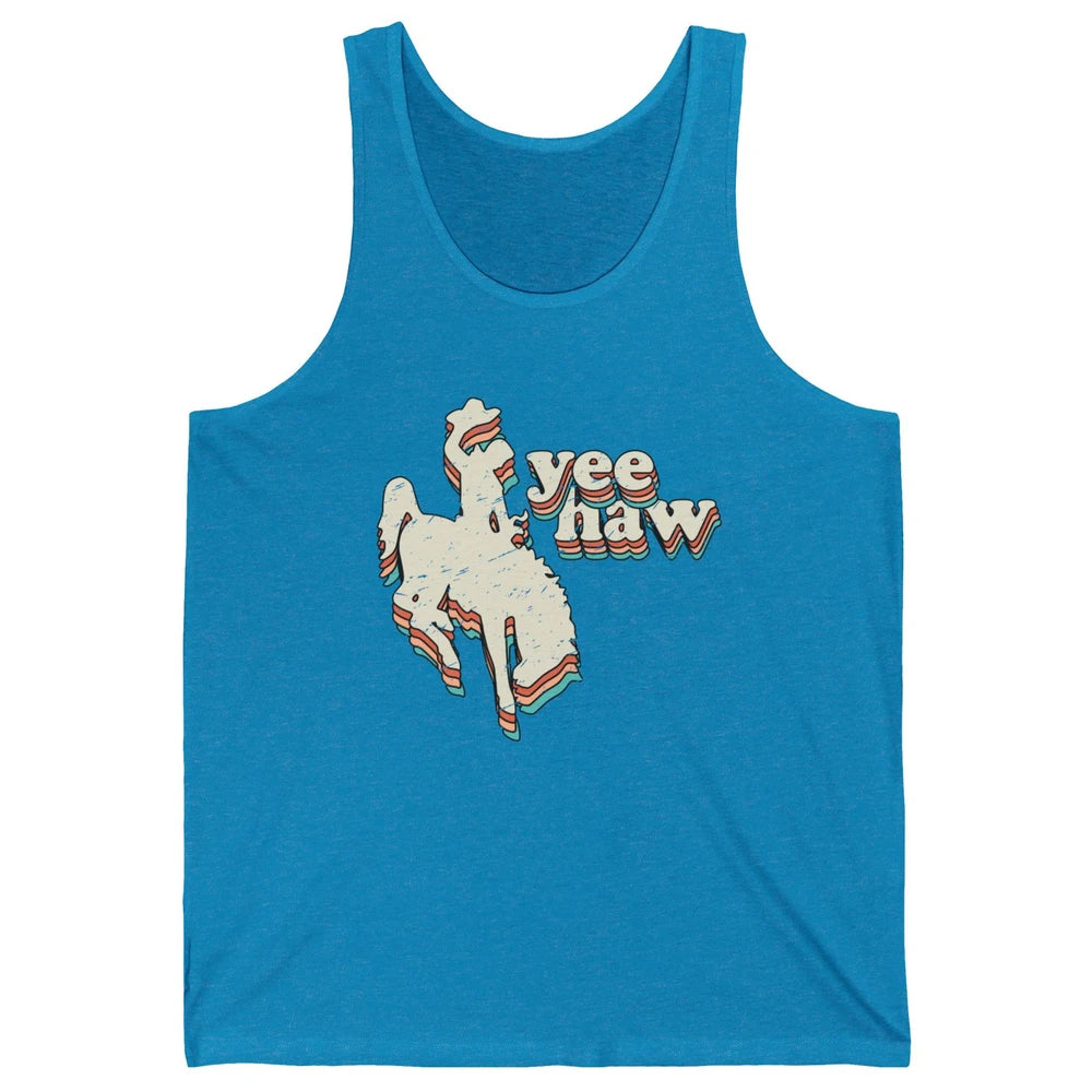 Retro Cowboy Yeehaw Western Country Cowgirls Horse Lovers Unisex Jersey Tank