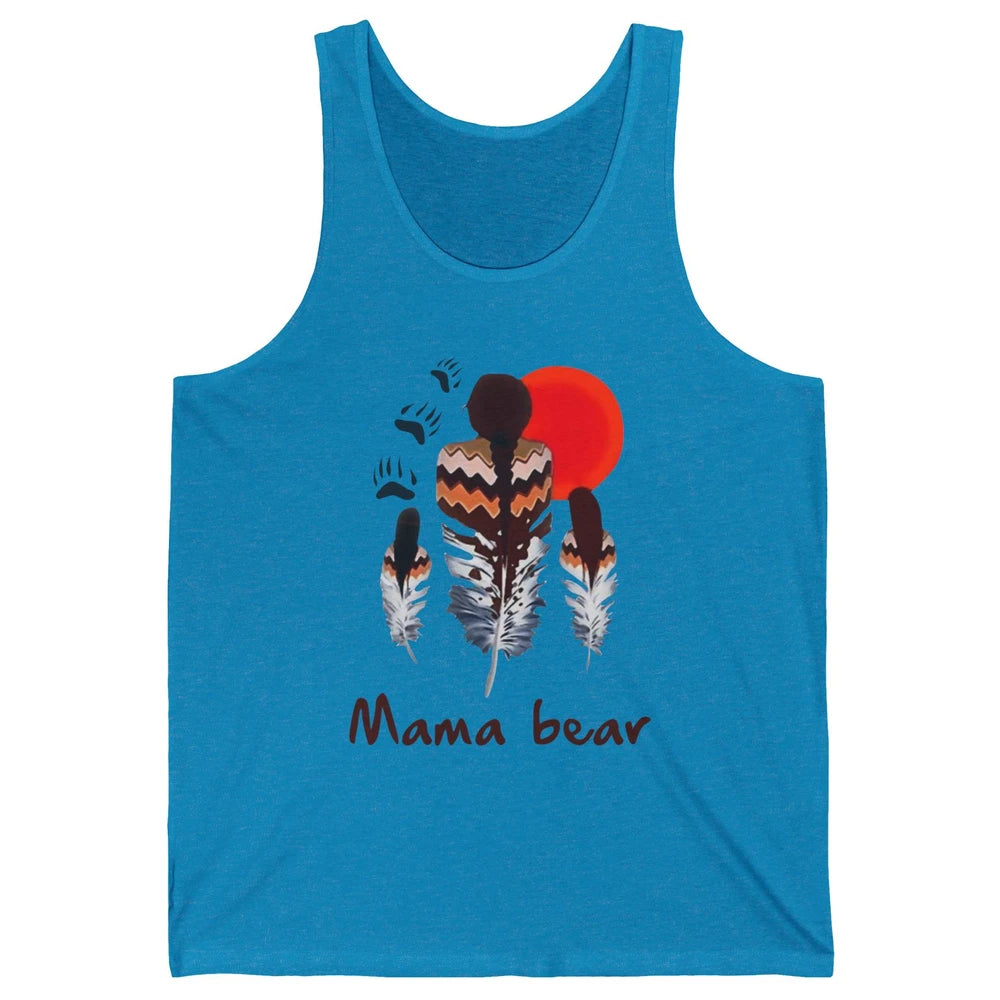 Native Americans Mama Bear Mother and Daughter Tribal Unisex Jersey Tank