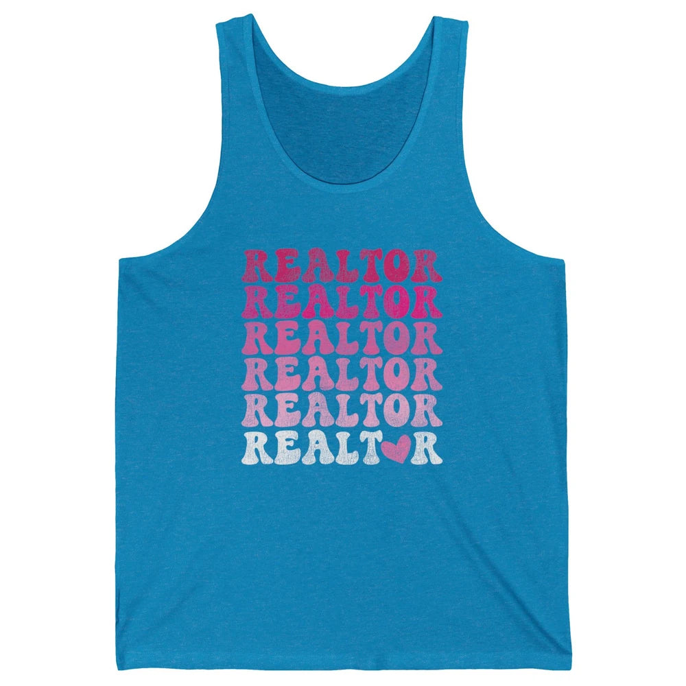 Real Estate Heart Wife Life Pink Realtor Women Close Deal Unisex Jersey Tank