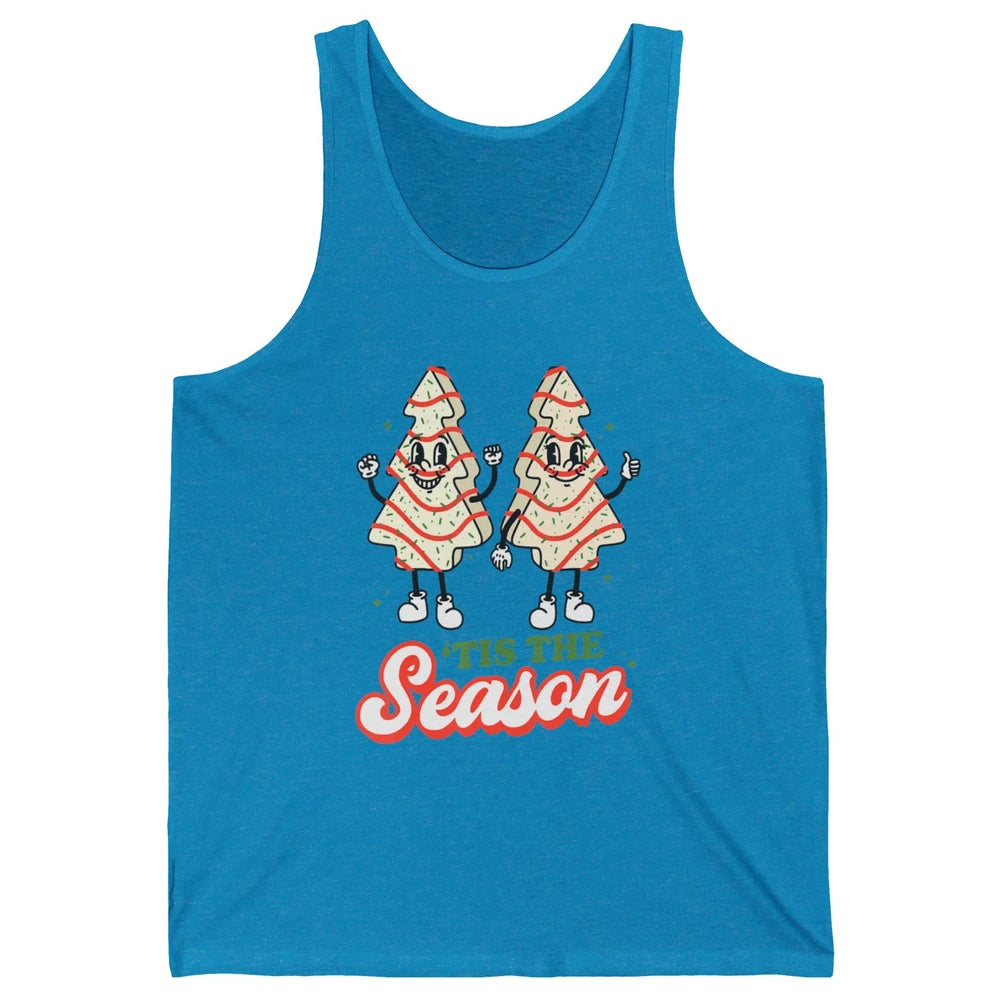 Merry Christmas Little Tis The Season Xmas Tree Cookies Snow Unisex Jersey Tank