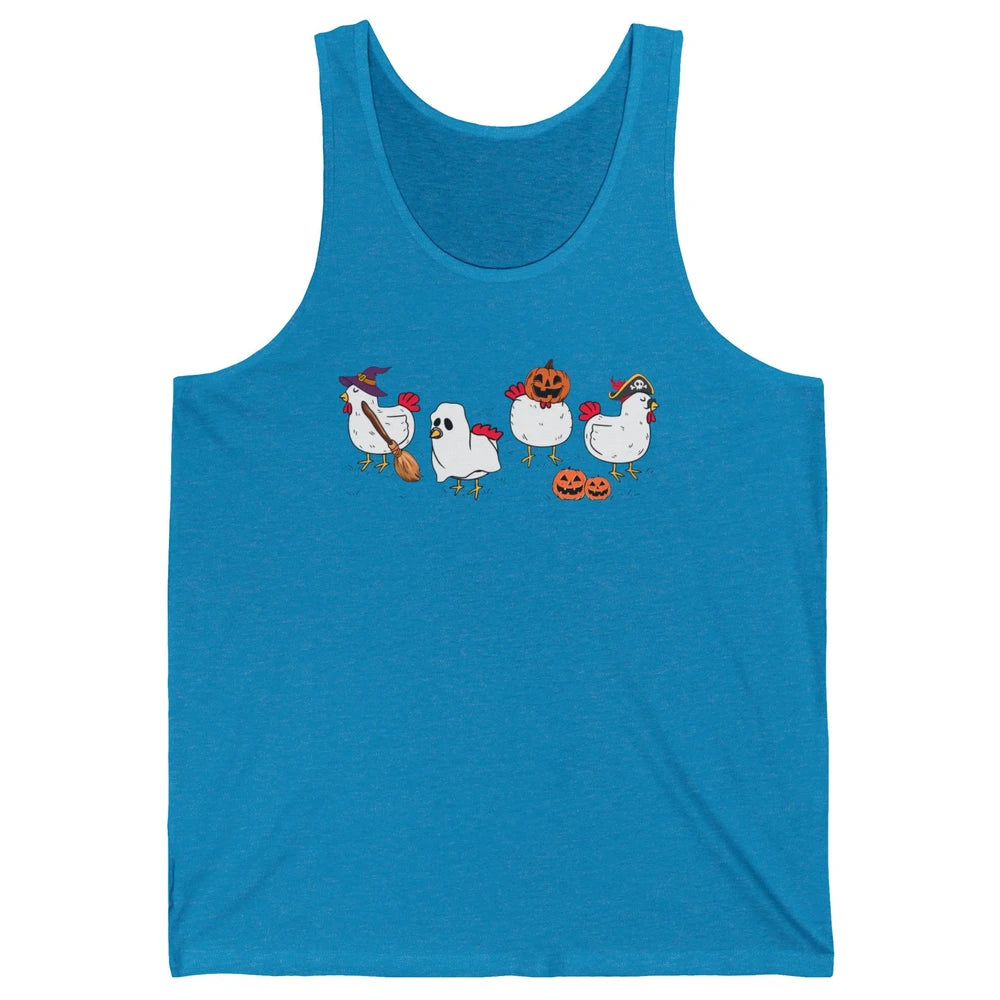 Chicken Ghost Funny Halloween Farm Spooky Chicken Lover Gift Unisex Jersey Tank