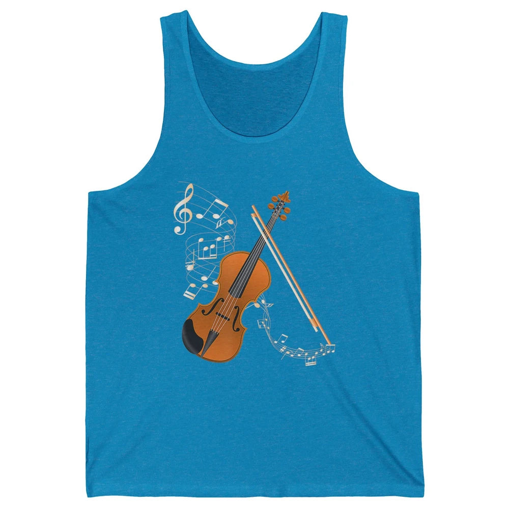 Orchestra Violin Player Retro Violinist Musical Instrument Unisex Jersey Tank