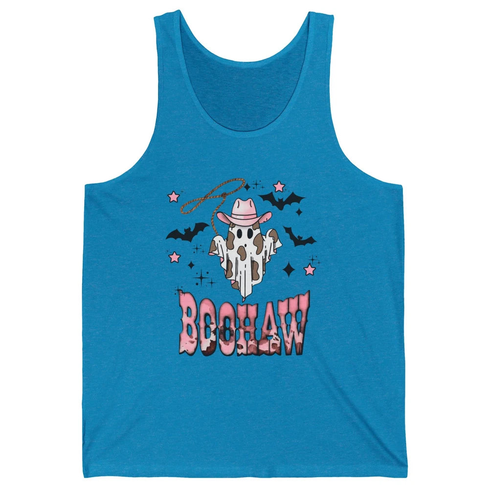 Retro Cowboy Ghost Boohaw Boot Scooting Western Halloween Unisex Jersey Tank