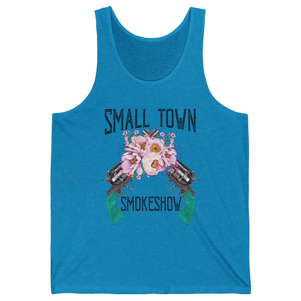 Retro Floral Cowgirl Small Town Smokeshow Western Country Unisex Jersey Tank