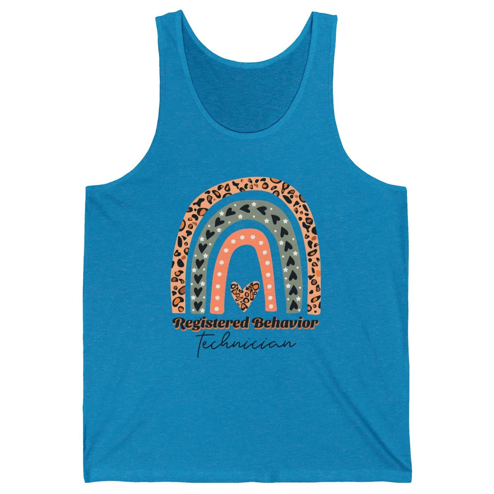 Boho Rainbow Registered Behavior Tech RBT Behavior Therapist Unisex Jersey Tank