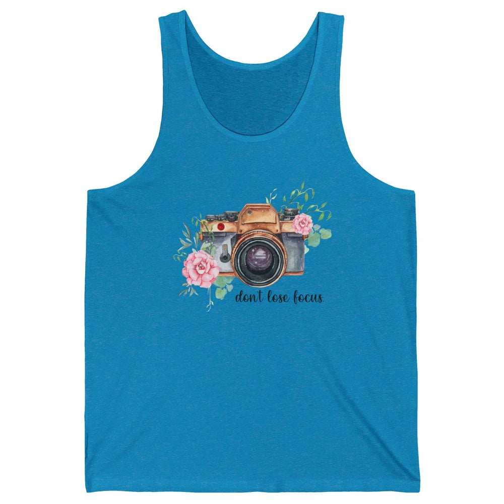 Photography Boho Camera Don't Lose Focus Photographer Unisex Jersey Tank