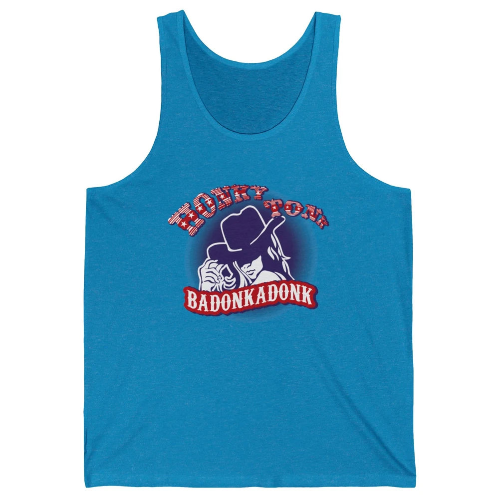 Retro Cowgirl Honky Tonk Badonkadonk Western Country Unisex Jersey Tank