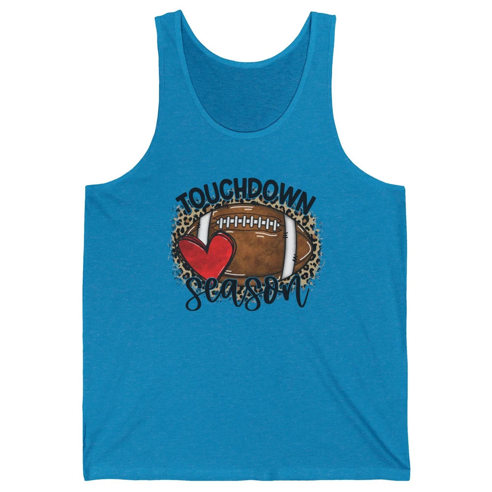Retro Leopard Football Touchdown Season Football Player Gift Unisex Jersey Tank