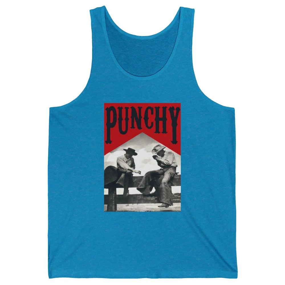 Retro Punchy Cowboy Killer Western Country Cowgirl Gift Unisex Jersey Tank