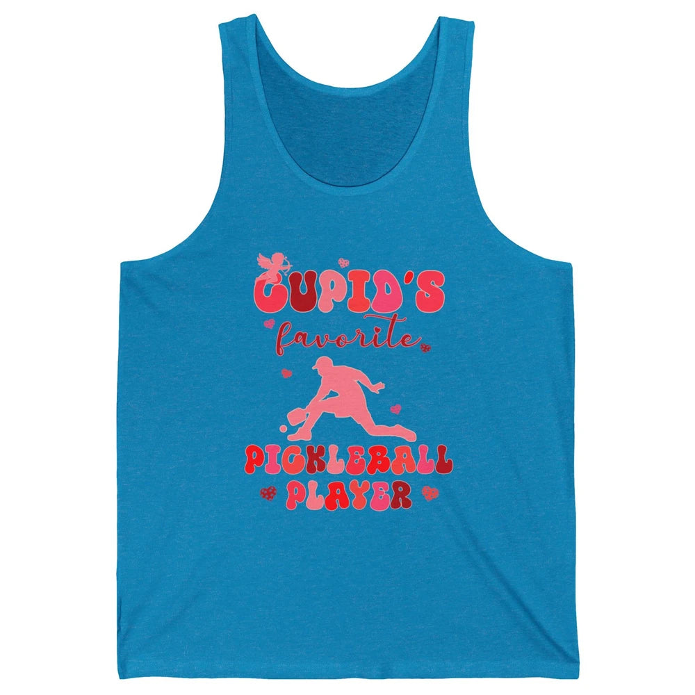 Cupid's Favorite Pickleball Player Happy Valentines Day Love Unisex Jersey Tank