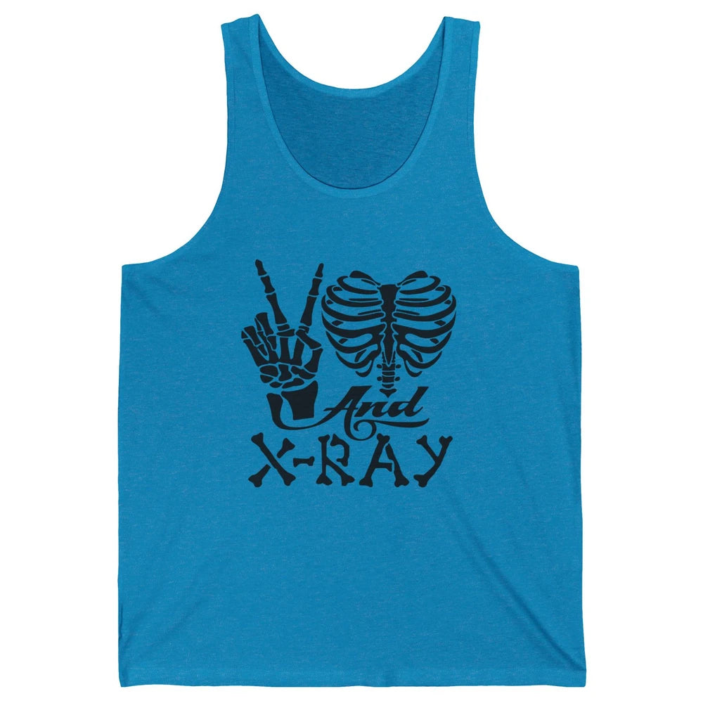 Peace Love X-Ray Radiology Tech Radiologist X-Ray Tech Life Unisex Jersey Tank