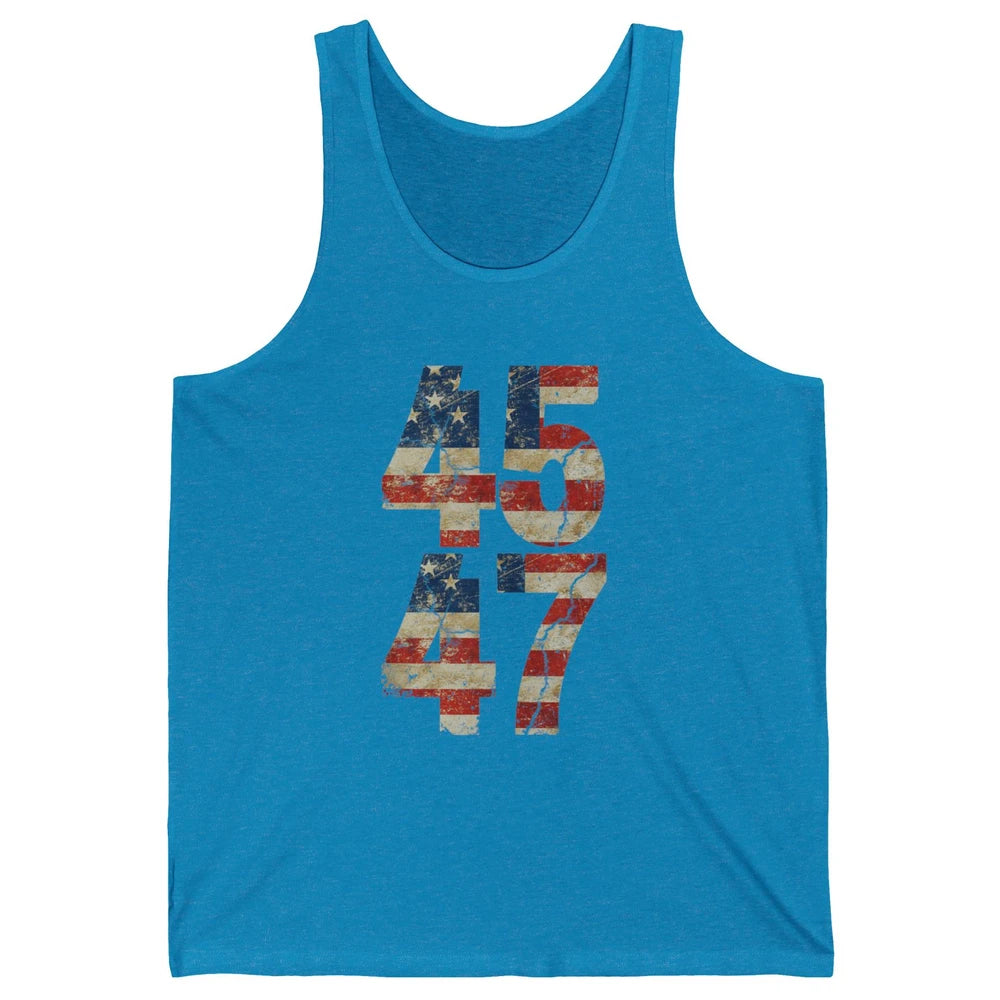 Retro 45 47 Vote Donald Trump Save America Again Republican Unisex Jersey Tank