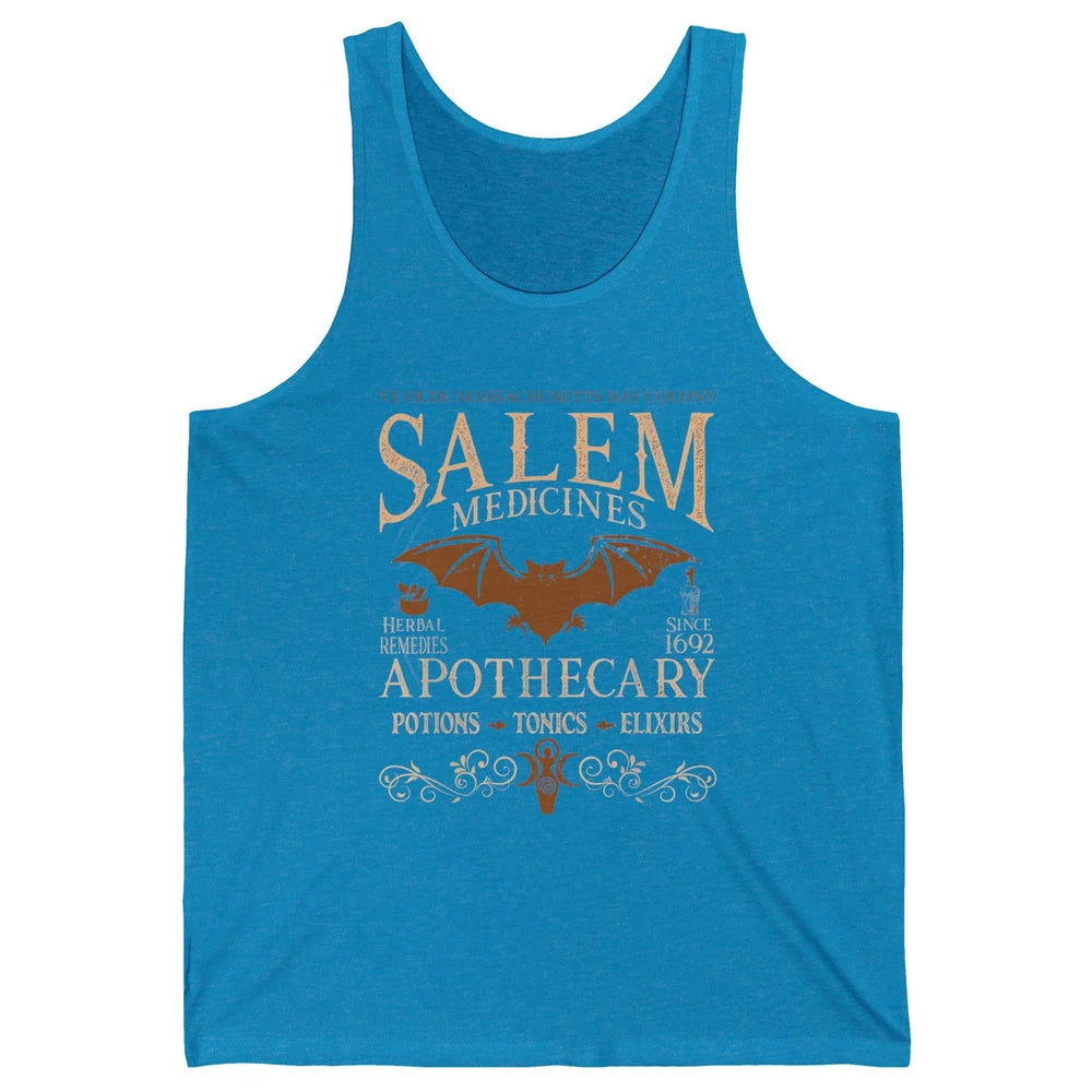 Retro Salem Apothecary Halloween Night Salem Witches 1692 Unisex Jersey Tank