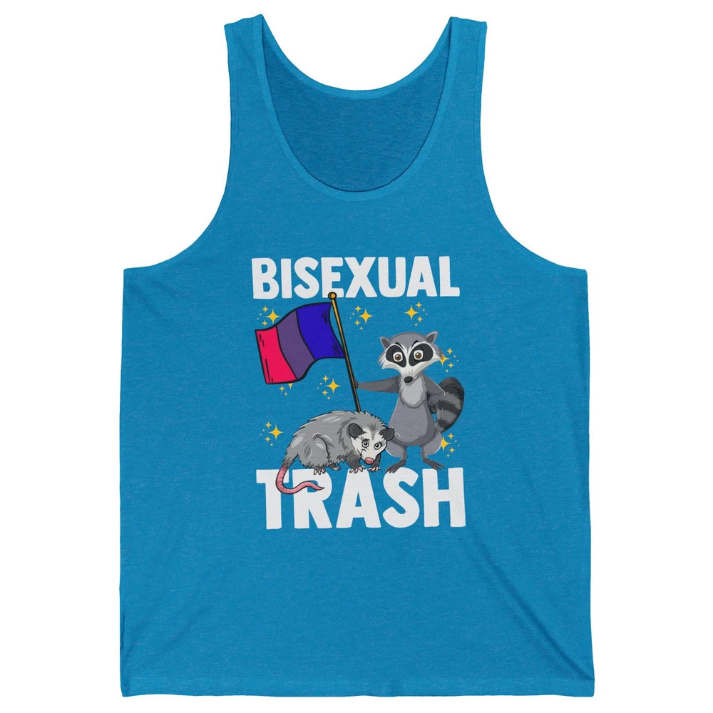 Raccoon LGBT Bisexual Trash Funny Flag Pride Animal Lovers Unisex Jersey Tank