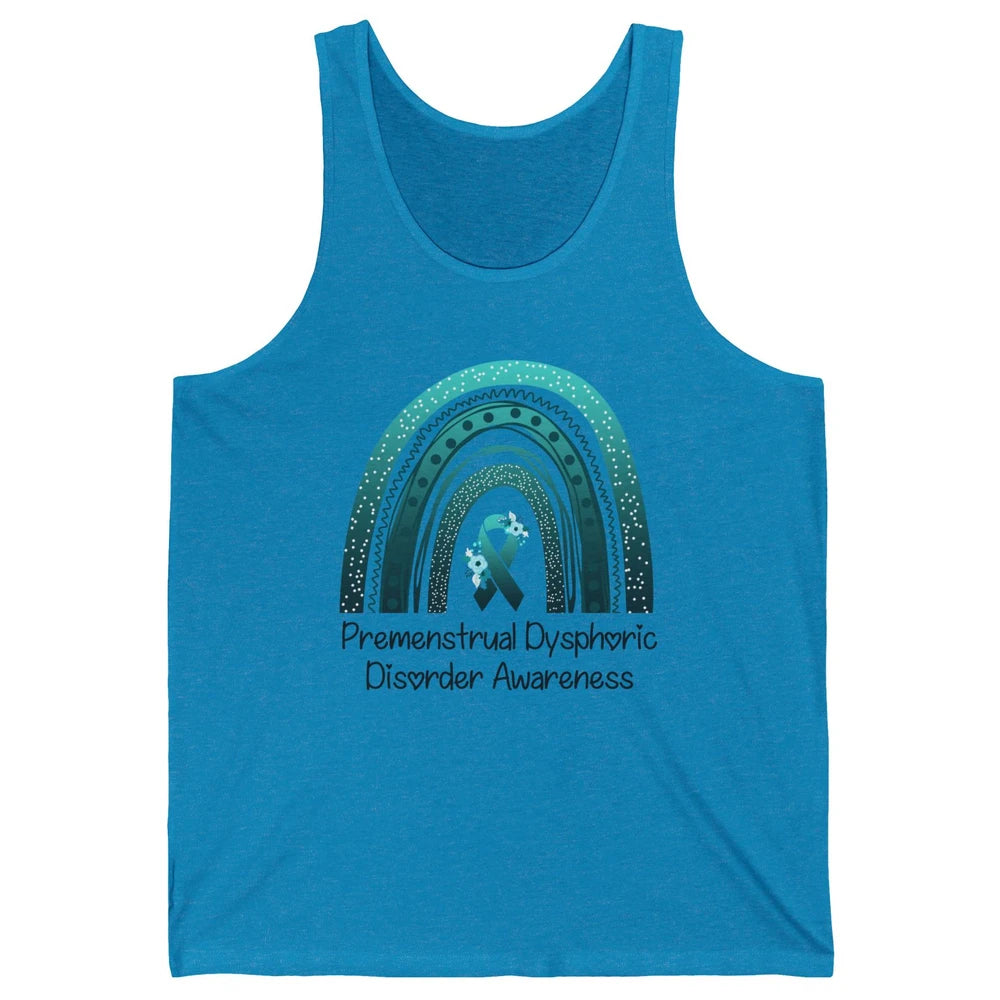 Premenstrual Dysphoric Disorder PMDD Awareness Rainbow Unisex Jersey Tank