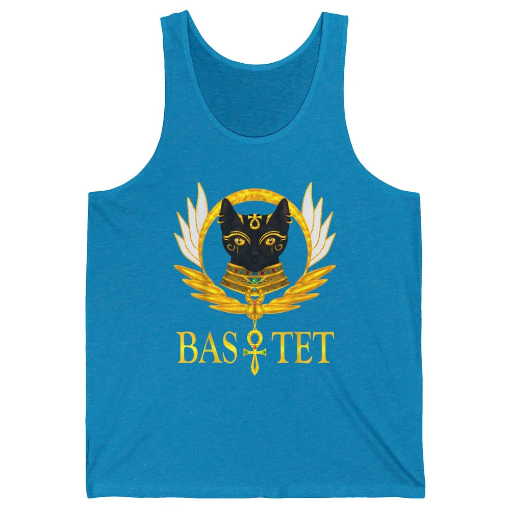 Retro Ancient Egyptian Cat Egypt Goddess Bastet Wings Horus Unisex Jersey Tank