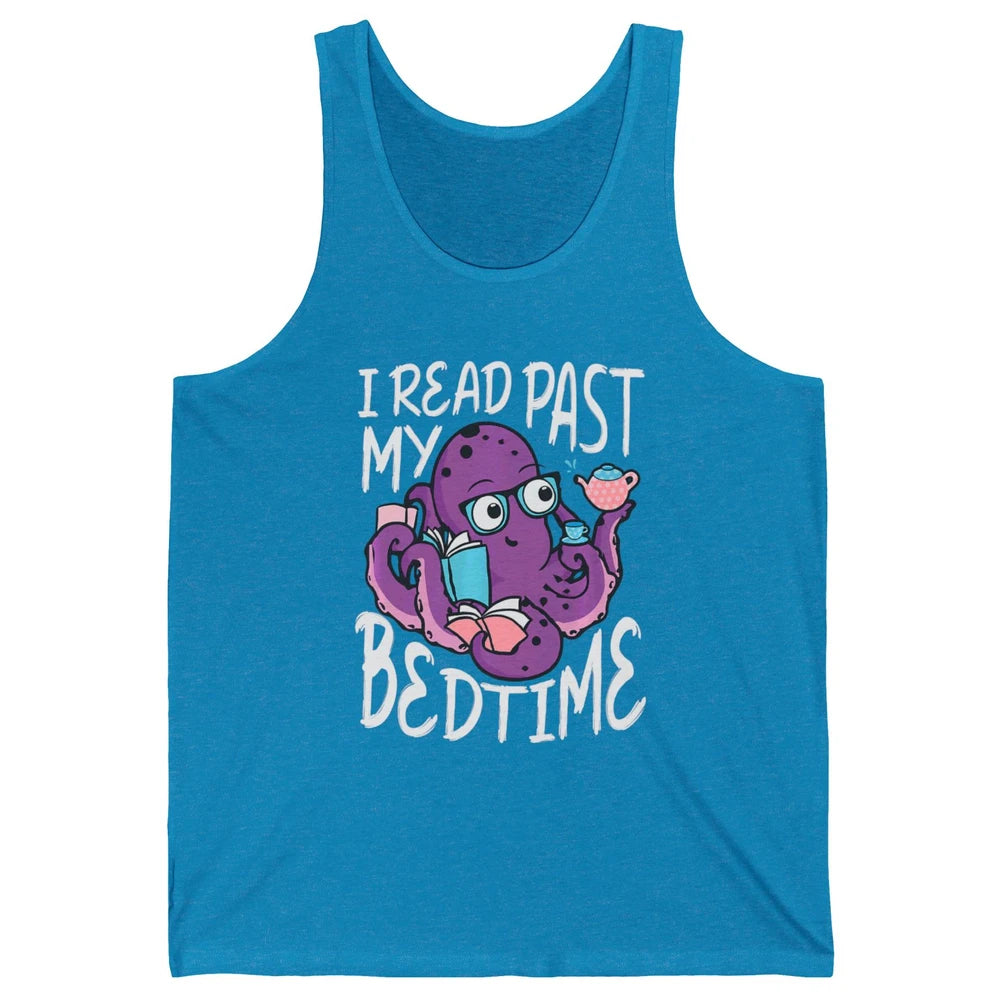 Octopus Books Read Past My Bedtime Kraken Sea Animal Marine Unisex Jersey Tank