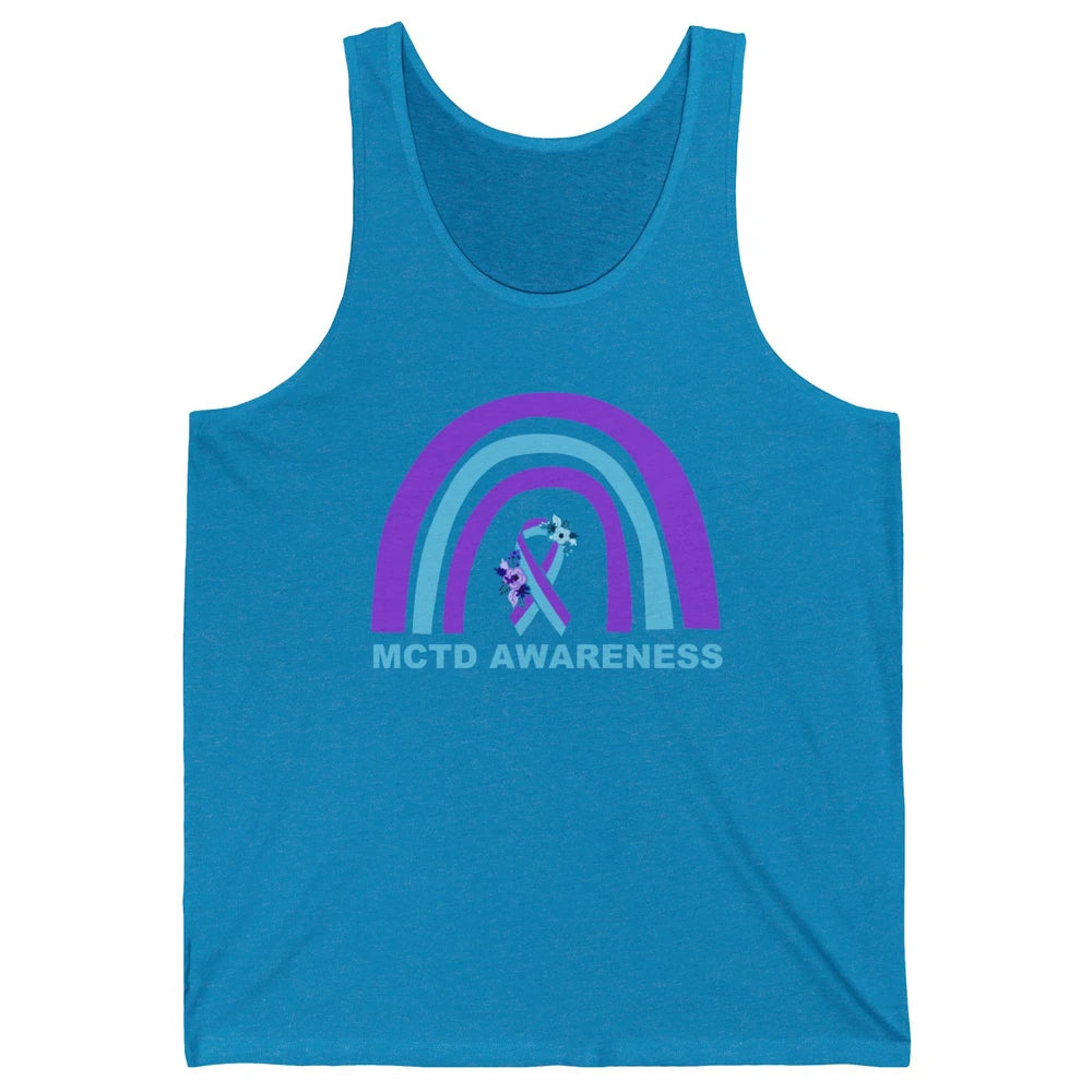 Mixed Connective Tissue Disease Awareness MCTD Floral Ribbon Unisex Jersey Tank
