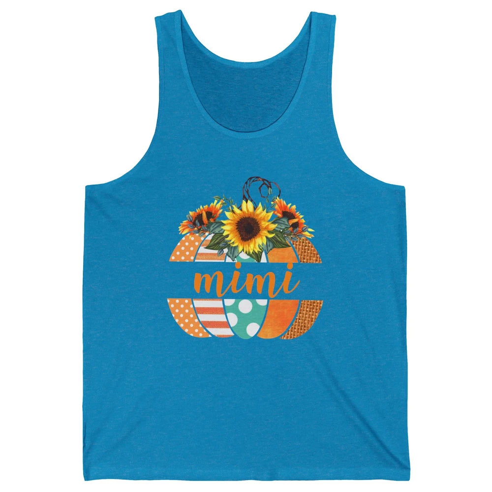 Mimi Sunflower Pumpkin Welcome Fall Halloween Grandma Gift Unisex Jersey Tank