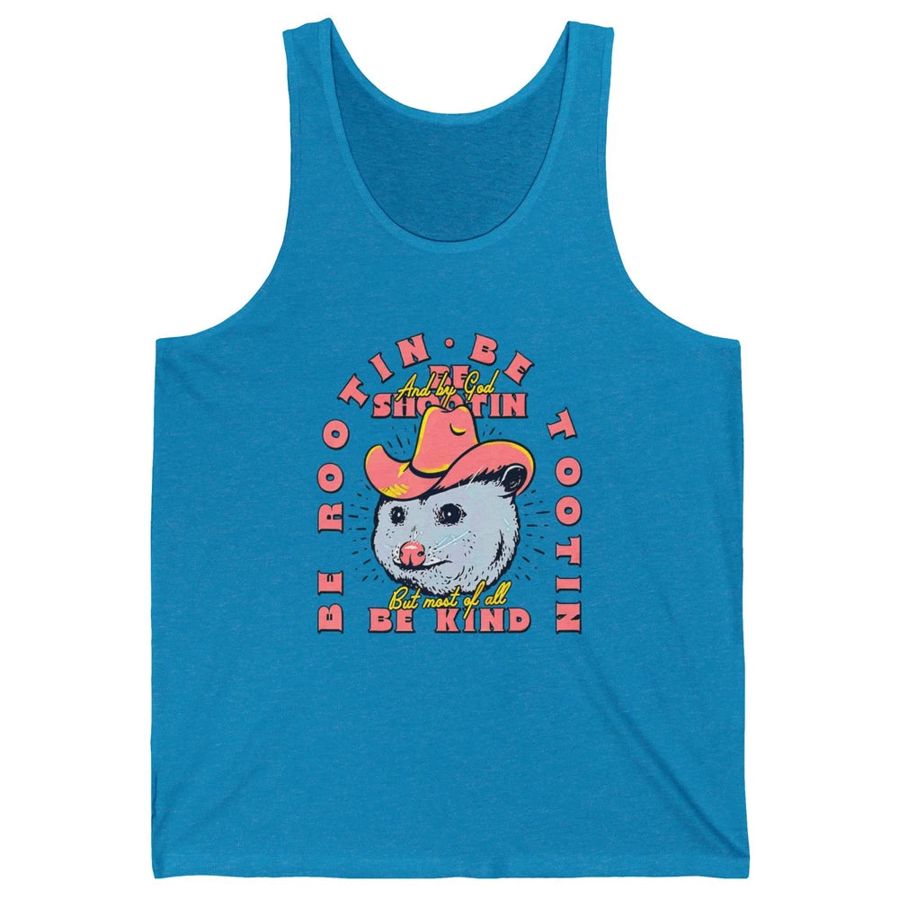 Opossum Be Rootin Tootin Funny Raccoon Street Wild Animal Unisex Jersey Tank