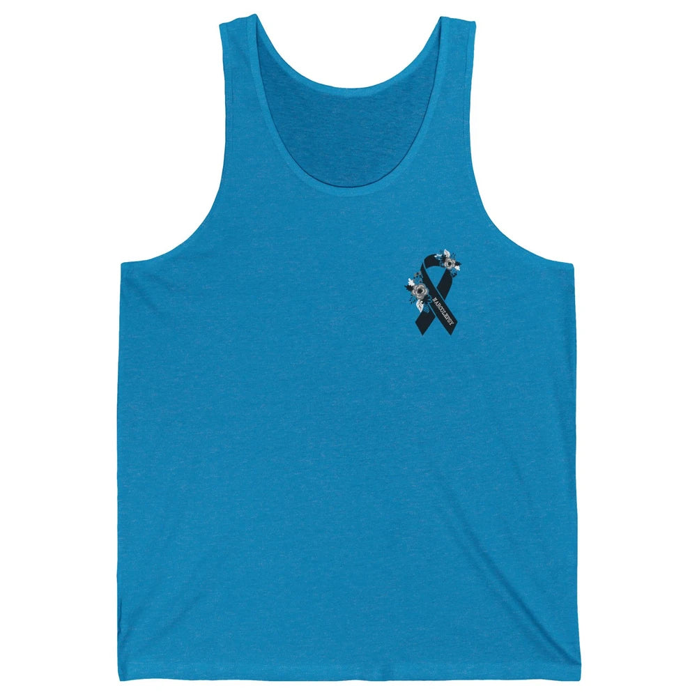 Narcolepsy Awareness Floral Black Ribbon Narcolepsy Support Unisex Jersey Tank