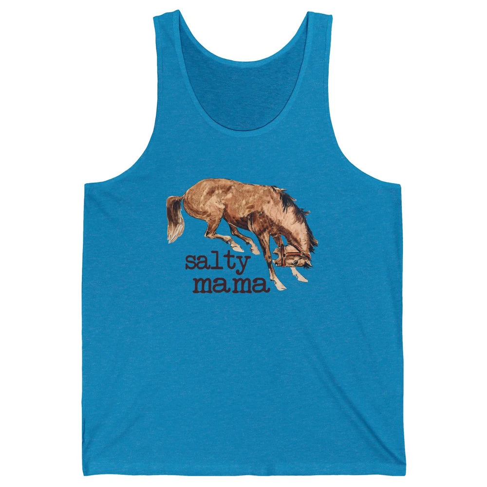 Retro Cowgirl Salty Mama Horse Lovers Western Country Cowboy Unisex Jersey Tank