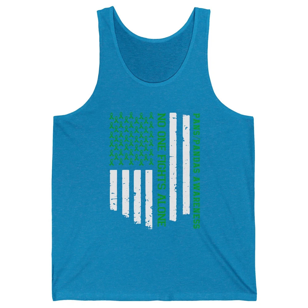 PANS/PANDAS Awareness Retro US Flag No One Fight Alone Unisex Jersey Tank