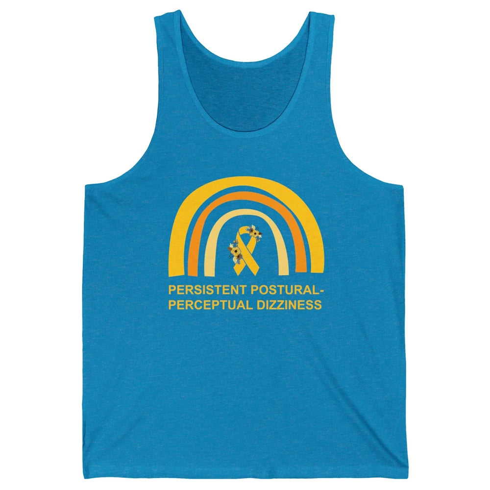 Persistent Postural-perceptual Dizziness PPPD Yellow Rainbow Unisex Jersey Tank