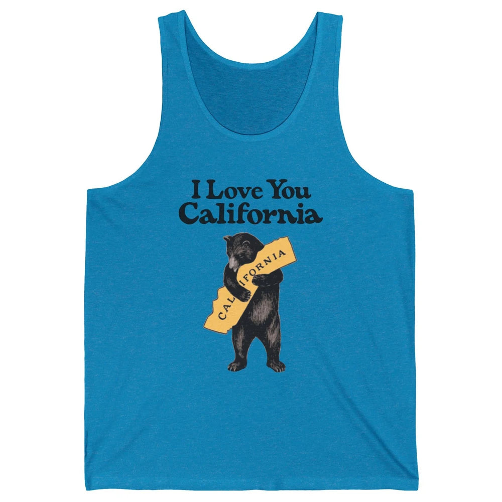Retro 90s Vintage California Bear Hug Beach Summer Travel Unisex Jersey Tank