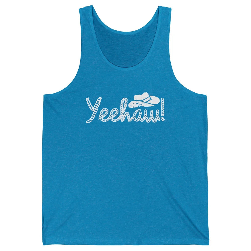 Retro Cowboy Lasso Hat Yeehaw Western Country Cowgirls Horse Unisex Jersey Tank