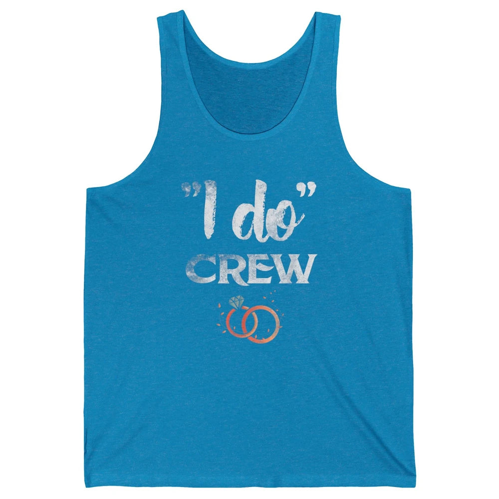 Retro I Do Crew Bride Groom Bachelorette Wedding Married Unisex Jersey Tank