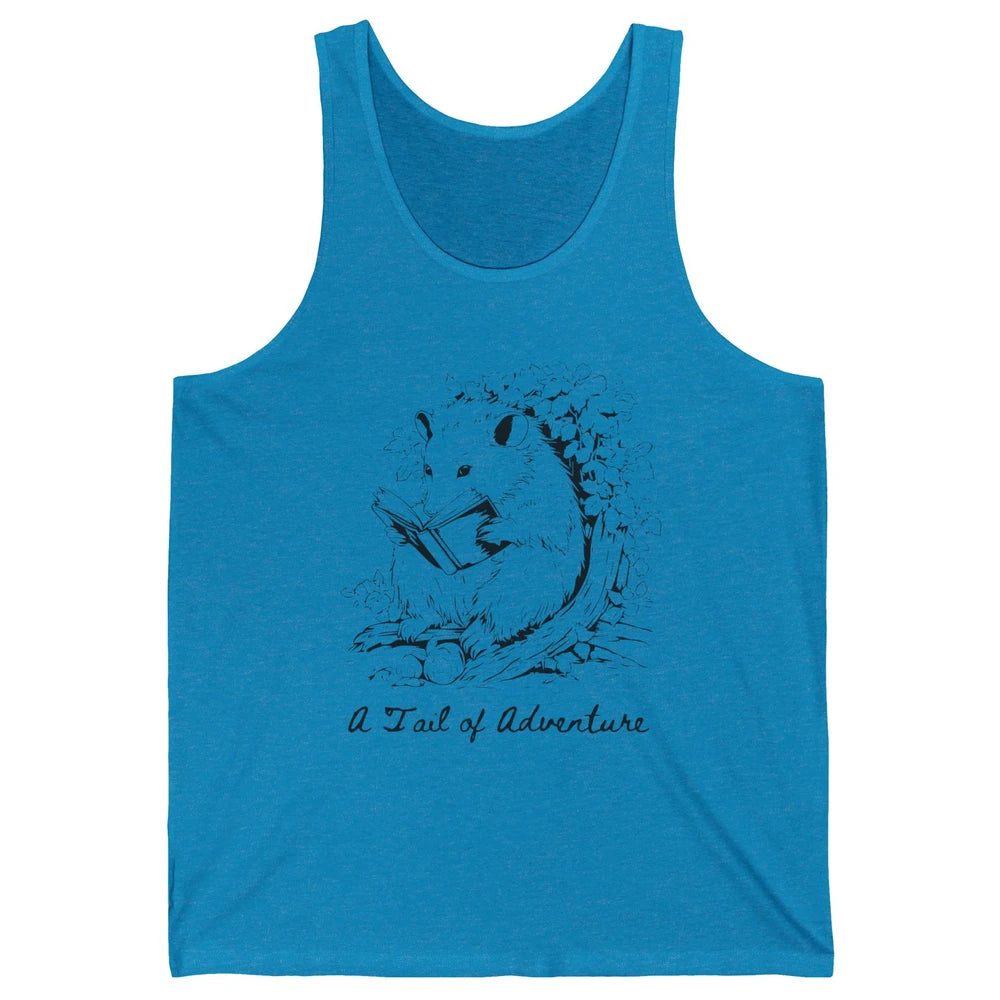 Opossum Reading Books Cute Possum Cat Lovers Team Trash Unisex Jersey Tank