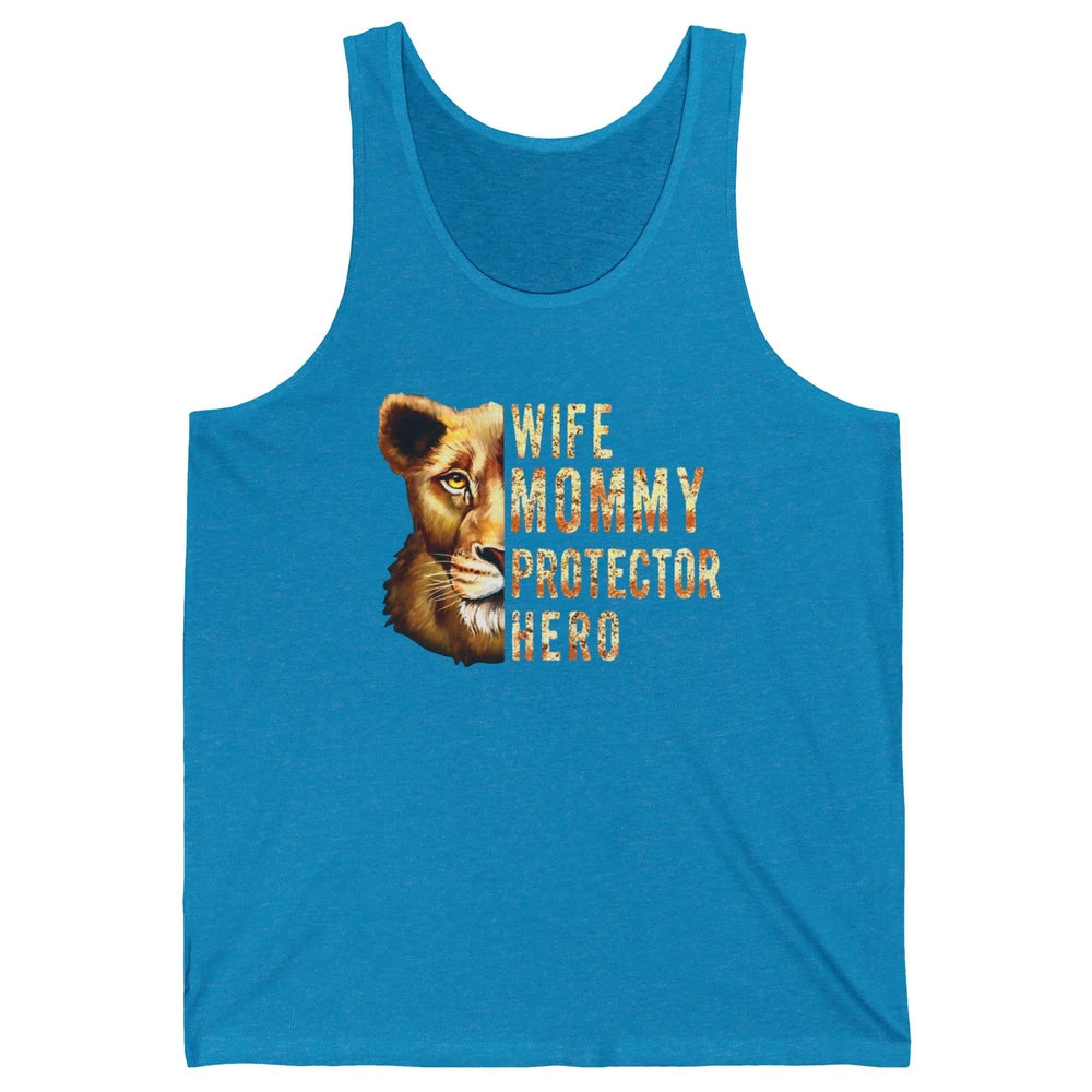 Retro Mommy Lion Queen Wife Mom Protector Hero Mothers Day Unisex Jersey Tank