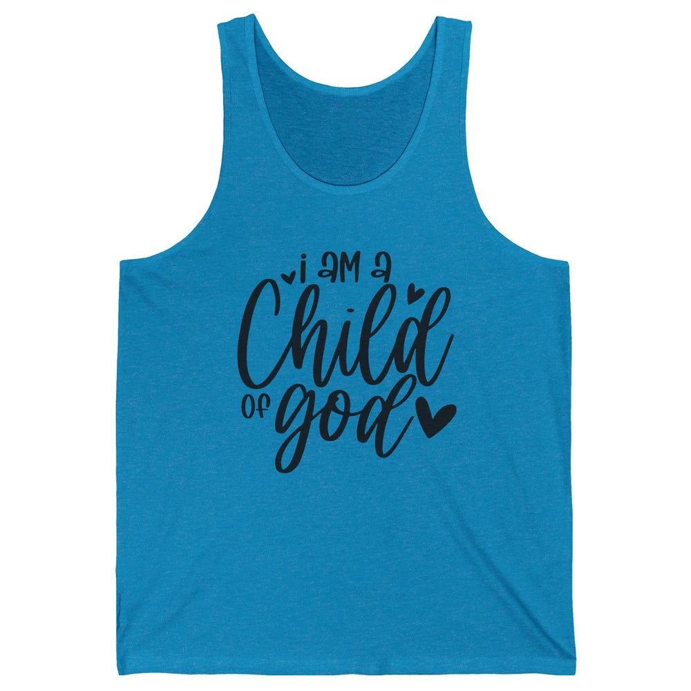 Christian Cross I'm Child Of God Bible Verse Faith Religious Unisex Jersey Tank
