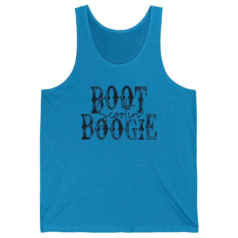 Retro Cowboy Boot Scooting Boogie Western Country Cowgirl Unisex Jersey Tank