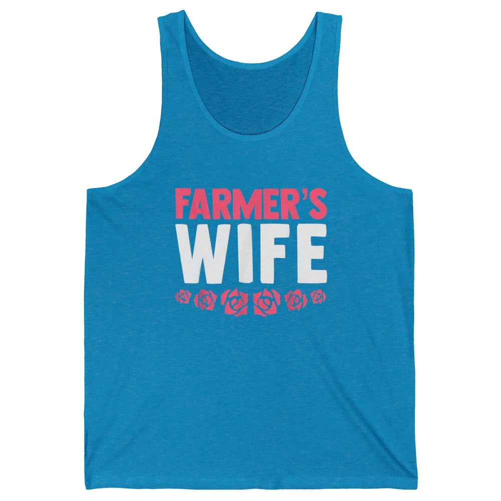 Retro Farmer Wife Funny Farm Lovers Farming Women Western Unisex Jersey Tank