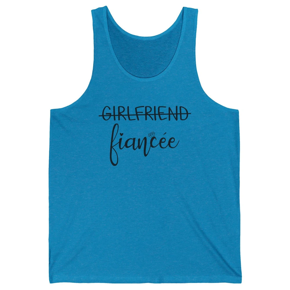 Promoted From Girlfriend To Fiancee Future Mrs Engagement Unisex Jersey Tank