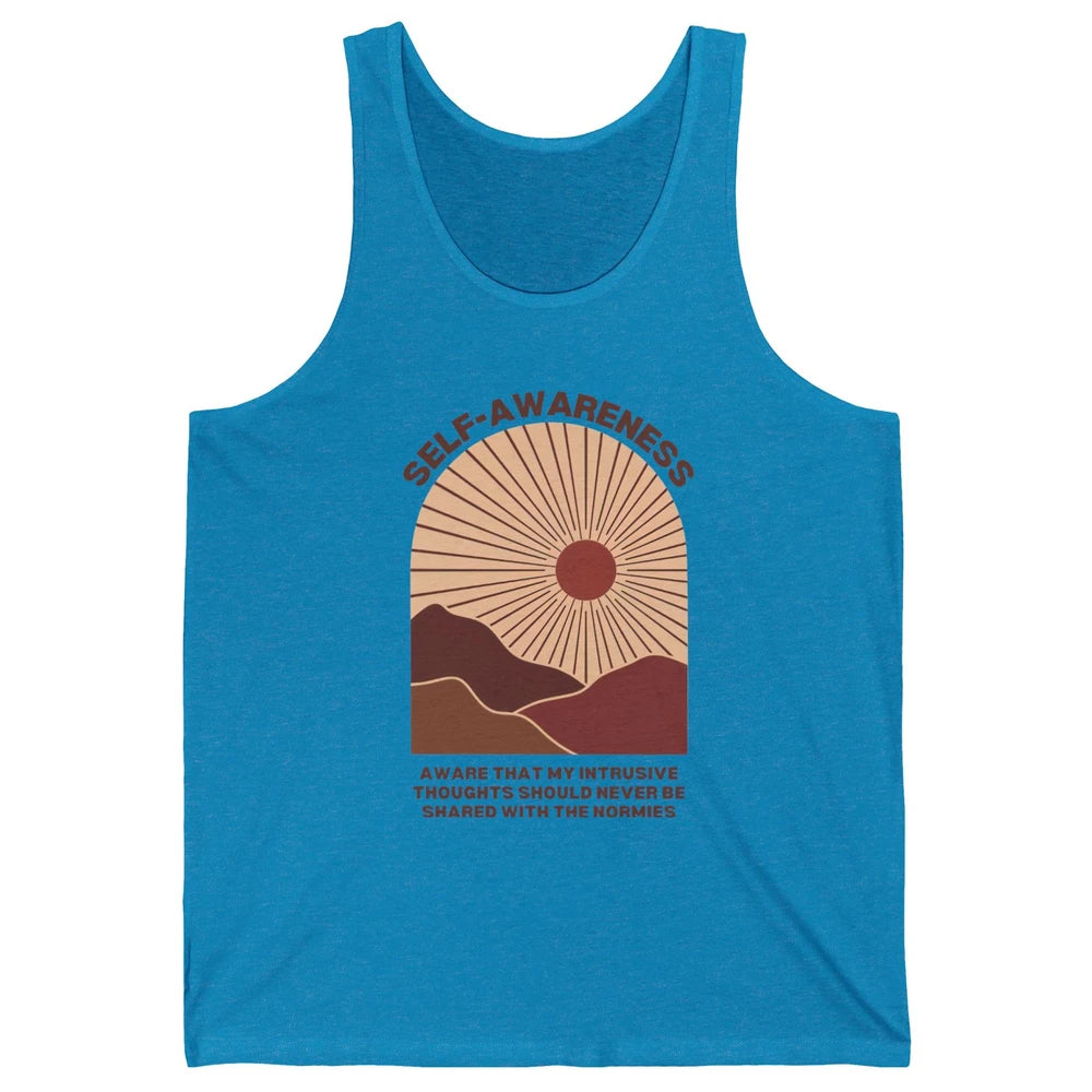 Self Awareness Intrusive Thought Humor Anxiety Mental Health Unisex Jersey Tank