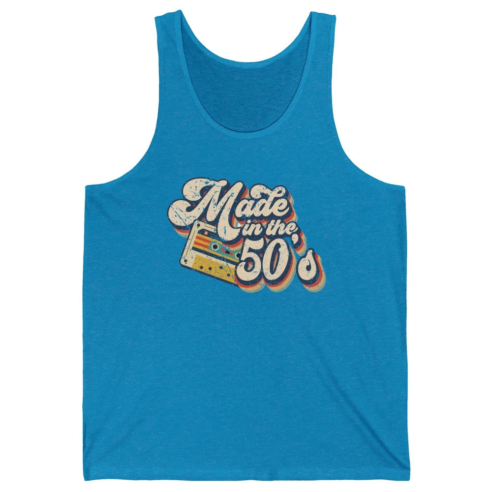 Retro Cassette Made In The 50's 1950s Born Birthday Day Gift Unisex Jersey Tank