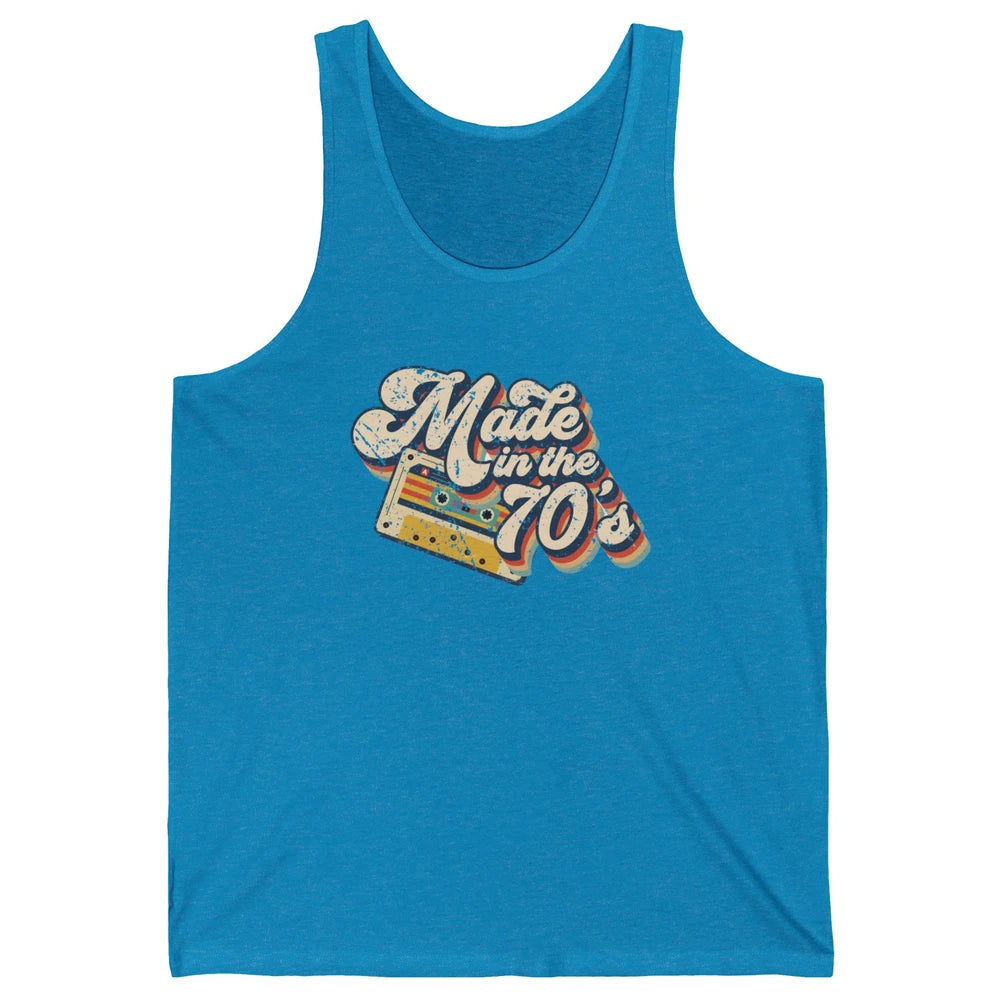 Retro Cassette Made In The 70's 1970s Born Birthday Day Gift Unisex Jersey Tank