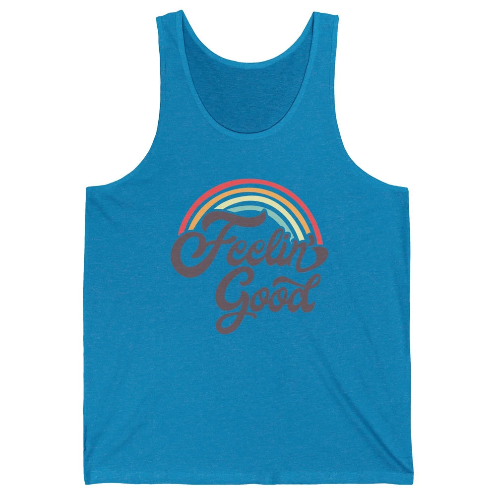 Retro Rainbow Feeling Good Hippie Summer Vintage Positive Unisex Jersey Tank