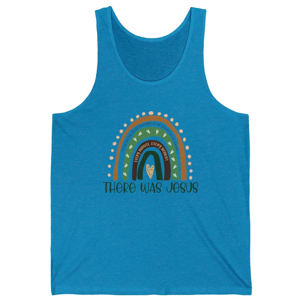 Retro Rainbow In Every Minute There Was Jesus Christian Gift Unisex Jersey Tank