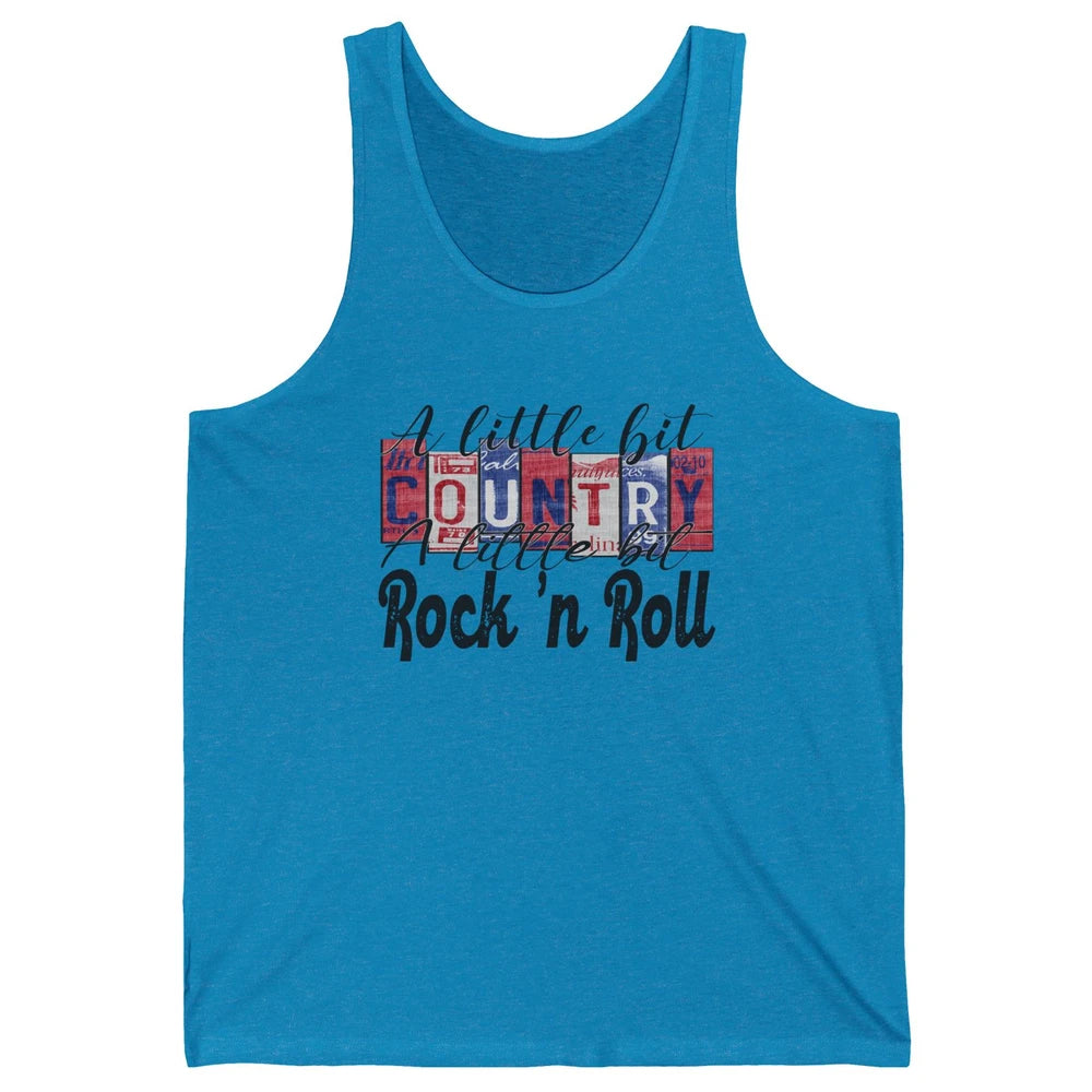 Retro A Little Bit Country A Little Bit Rock n Roll Western Unisex Jersey Tank
