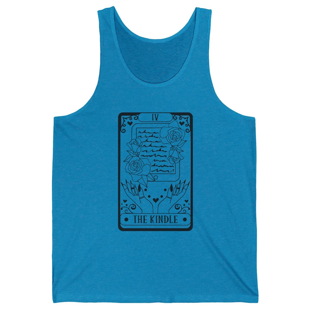 The Kindle Reader Tarot Card Halloween Kindle Book Lovers Unisex Jersey Tank
