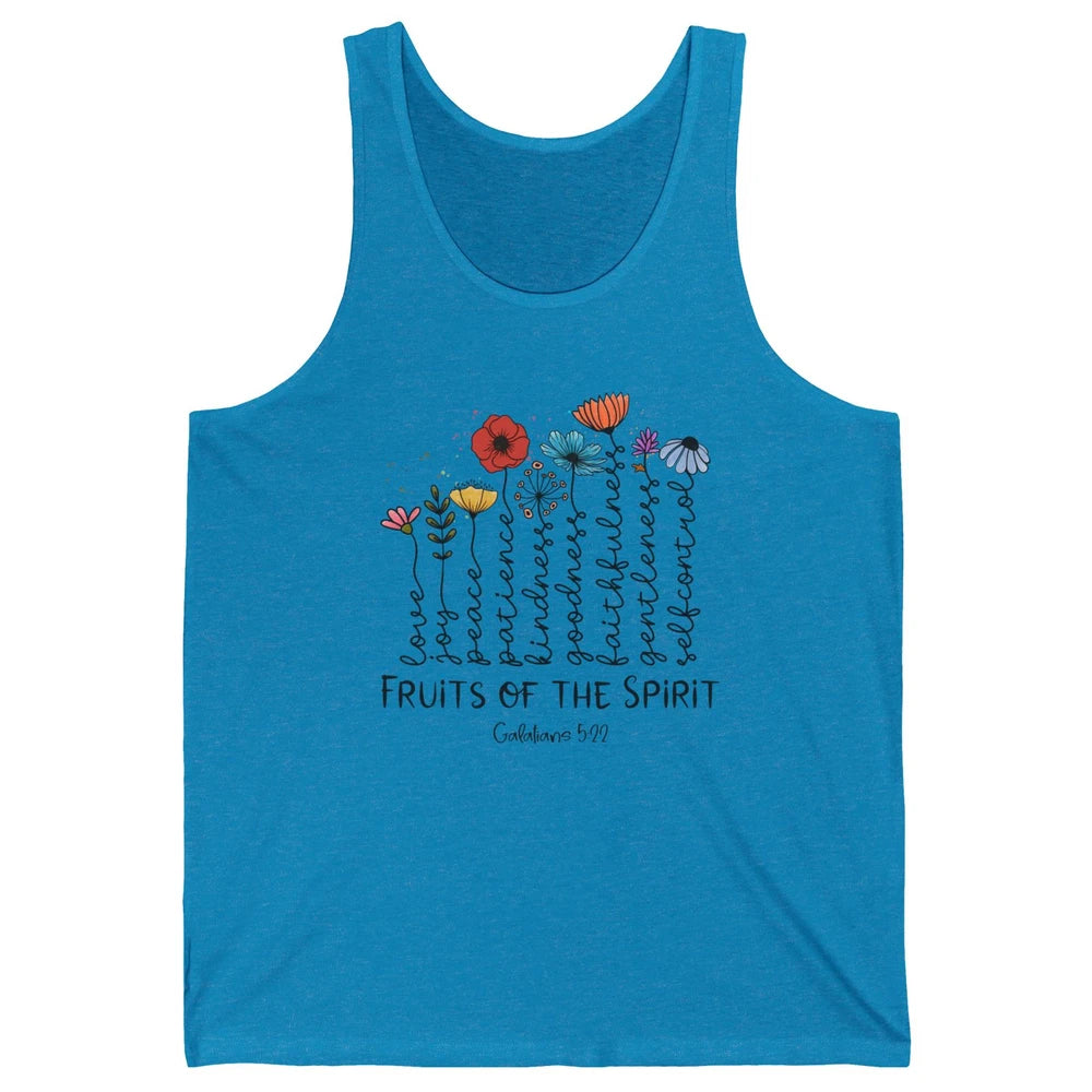 Flower Christian Fruits Of The Spirit Bible Verse Religious Unisex Jersey Tank