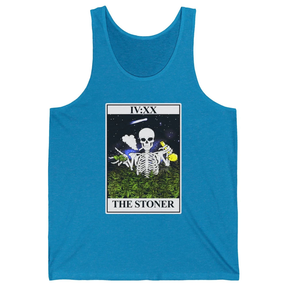 Skeleton Weed The Stoner Tarot Card Weed Cannabis Marijuana Unisex Jersey Tank