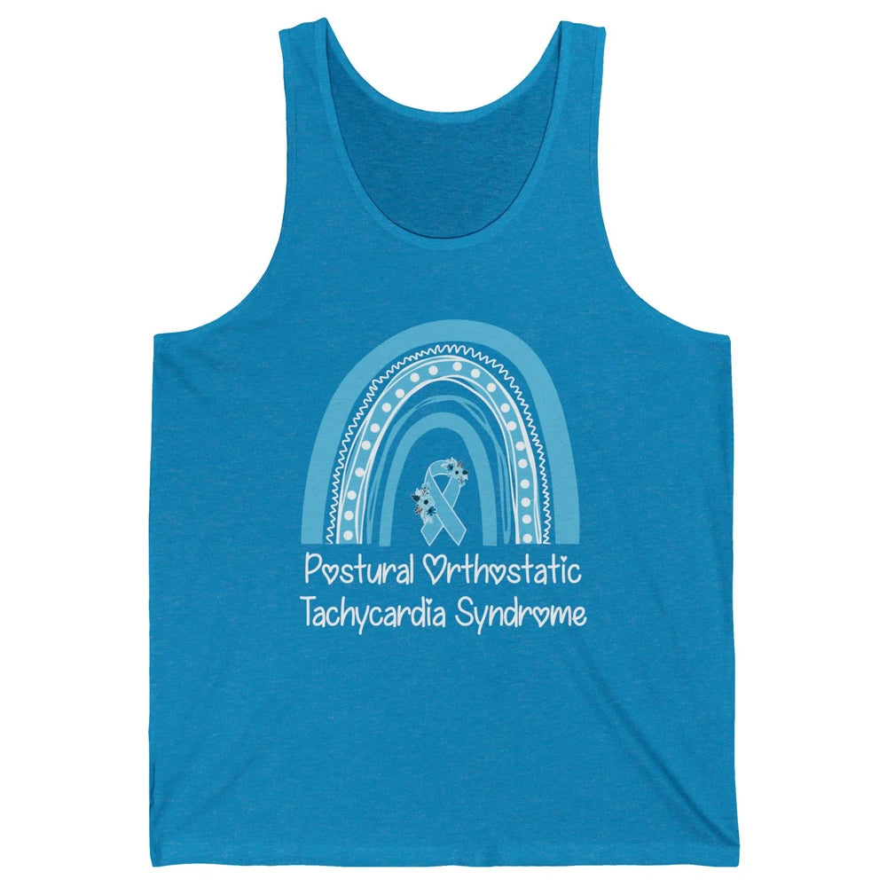Postural Orthostatic Tachycardia Syndrome Turquoise Rainbow Unisex Jersey Tank